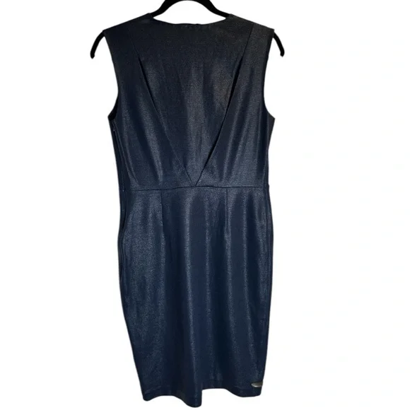 Ports 1961 Blue Cut Out Sheath Midi Dress - Picture 6 of 9